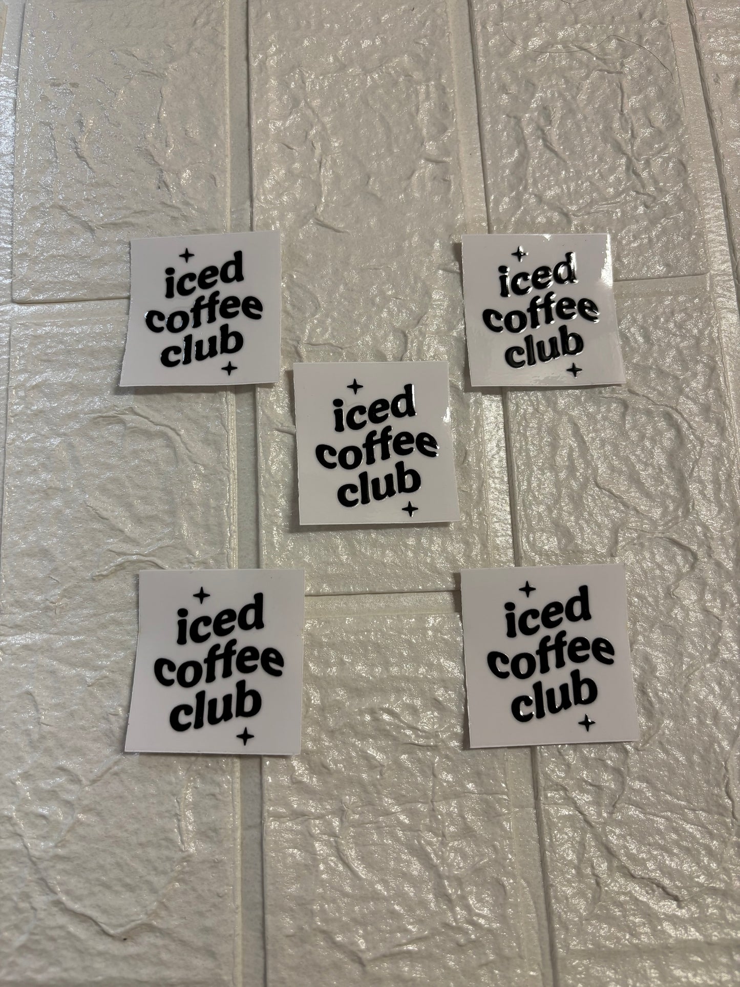 Iced Coffee Club UV DTF Keychain Transfer