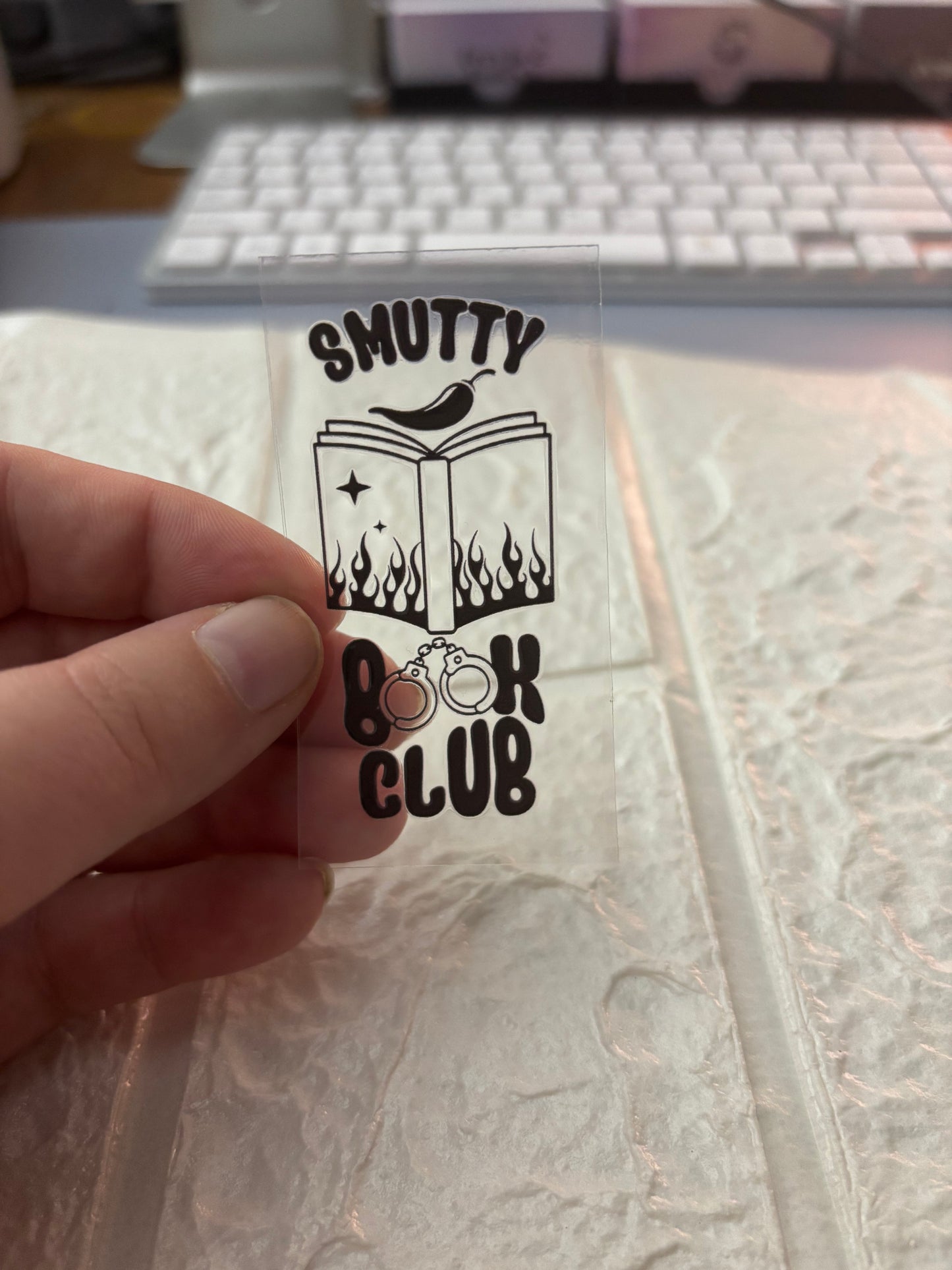 Smutty Book Club UV DTF Keychain Transfer