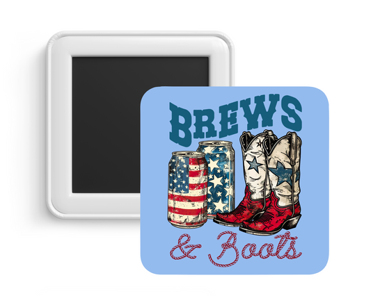 Boots and Brews Magnet