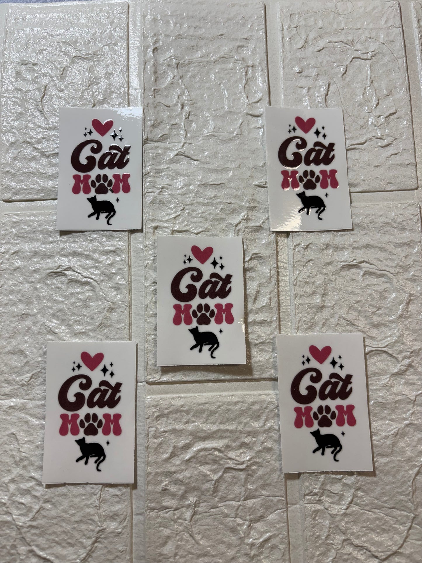 Cat Mom UV DTF Keychain Transfer