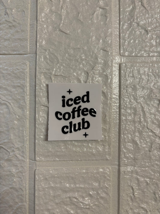 Iced Coffee Club UV DTF Keychain Transfer